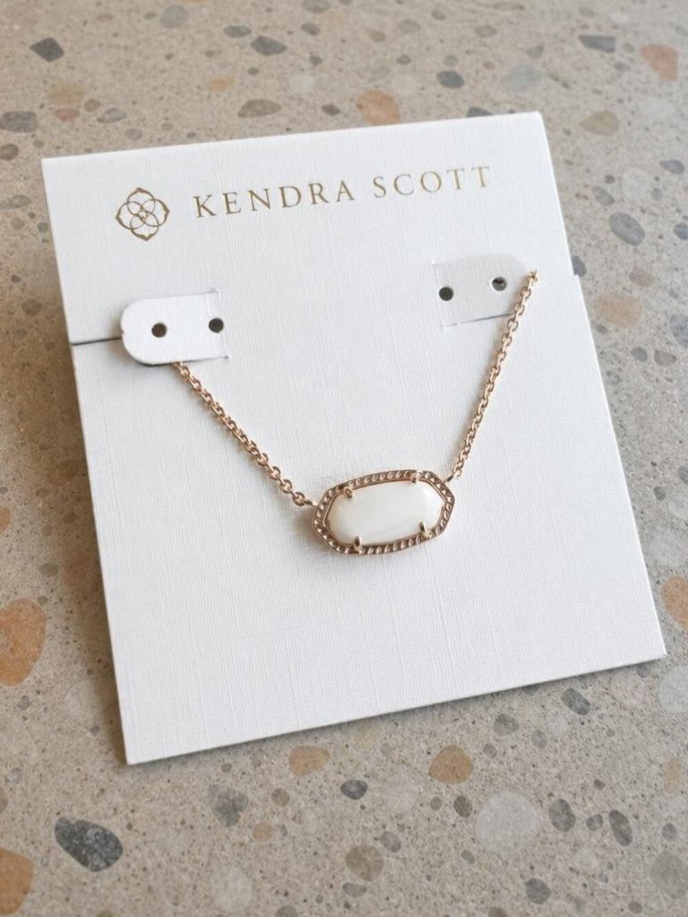 Kendra Scott Elisa Rose Gold Pearl Pendant Necklace